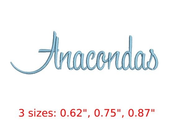 Anacondas Font: Wild Embroidery for Craft Fairs