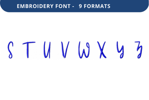 Under Secretary Font S to Z: Elegant Embroidery
